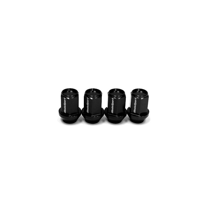 Ecrous WedsSport Noirs en Aluminium Forgé M12x1.5 (Pack de 4)