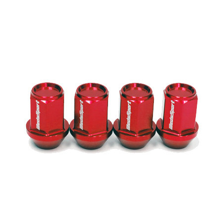 Ecrous WedsSport Rouges en Aluminium Forgé M12x1.5 (Pack de 4)