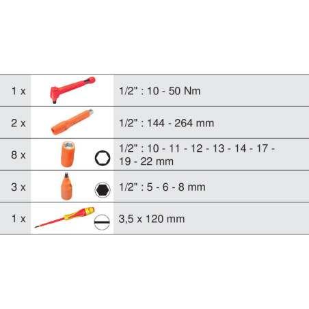 Module de Douilles & Clé Dynamométrique 1 2pouces