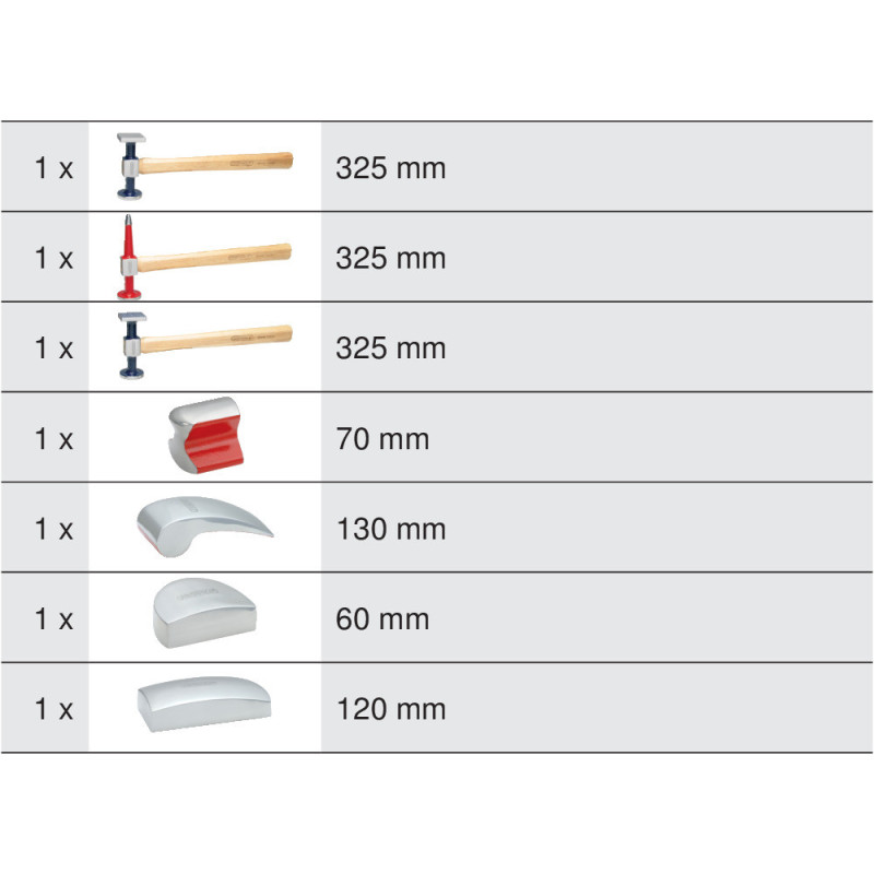 Coffret de Débosselage de Carrosserie 7 Pcs KS Tools