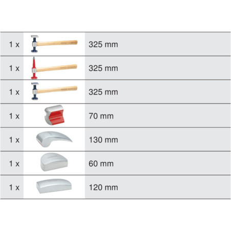 Coffret de Débosselage de Carrosserie 7 Pcs KS Tools