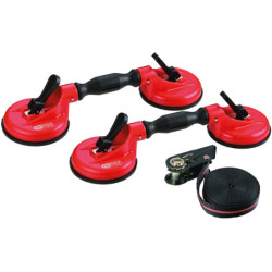 Jeu de Ventouses Double pour Vitre ou Pare-Brise & Sangle KS Tools
