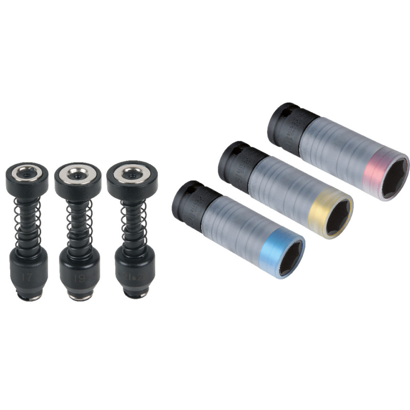 Jeu de 3 Douilles à Chocs 1 2pouces Slimpower pour Jantes Aluminium avec Aimant Intégré KS Tools