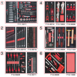 Composition d'Outils 6 Tiroirs pour Servante