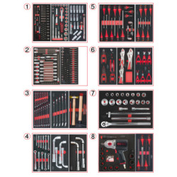 Composition d'Outils PL 8 Tiroirs pour Servante
