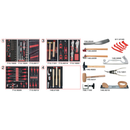 Composition d'Outils pour Carrosserie