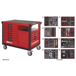 Etabli Mobile Ultimate 14 Tiroirs Équipé de 354 Outils KS Tools