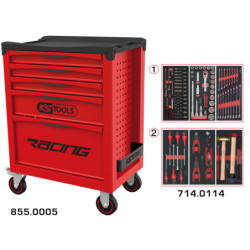 Servante Racing 5 Tiroirs Équipée de 114 Outils KS Tools