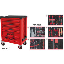Servante Racing 7 Tiroirs Équipée de 384 Outils KS Tools