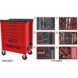 Servante Racing 7 Tiroirs Équipée de 455 Outils KS Tools