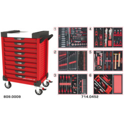 Servante Ultimate Rouge 9 Tiroirs Équipée de 455 Outils KS Tools