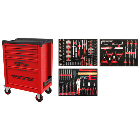 Servante Racing 5 Tiroirs Équipée de 264 Outils KS Tools