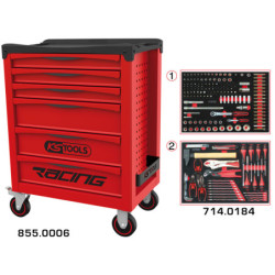 Servante Racing 6 Tiroirs Équipée de 184 Outils KS Tools