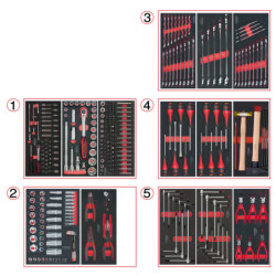 Servante Ultimate Rouge 5 Tiroirs Équipée de 311 Outils KS Tools