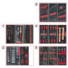 Servante Ultimate Rouge 5 Tiroirs Équipée de 311 Outils KS Tools