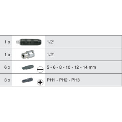 Coffret de Tournevis à Frapper avec Embouts