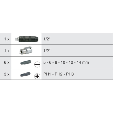 Coffret de Tournevis à Frapper avec Embouts