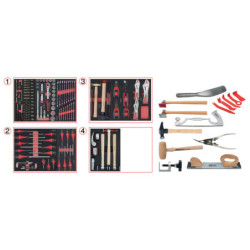 Servante Ultimate 5 Tiroirs avec Composition d'Outils pour Carrosserie, 166 Pcs KS Tools