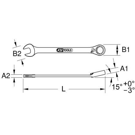 Clé Mixte à Cliquet Réversible Gearplus