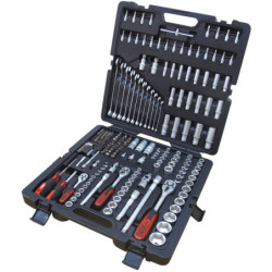 Coffret de Douilles & Accessoires 1 4pouces - 3 8pouces - 1 2pouces, 216 Pièces KS Tools