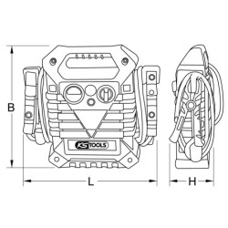 Booster à Batterie 12V 24V - 5000A 2500A KS Tools