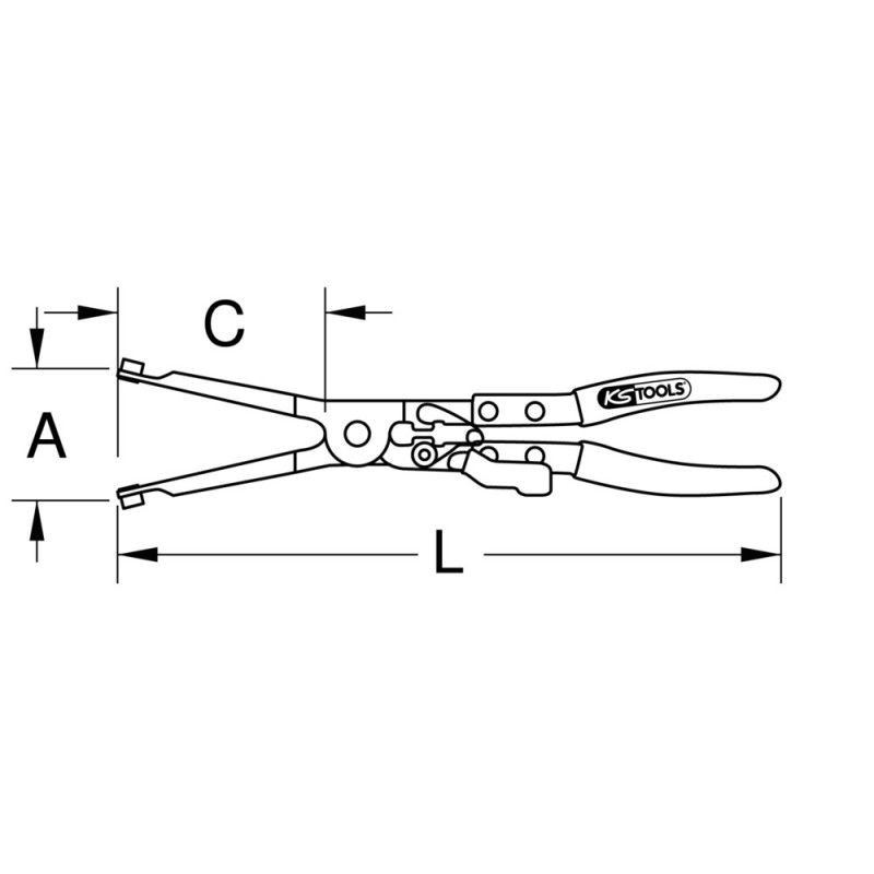 Pince pour Montage de Colliers de Serrage de Pot d'Échappement KS Tools