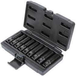 Coffret de 9 Douilles à Chocs Torx 1 2pouces