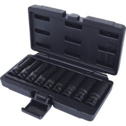 Coffret de 9 Douilles à Chocs Torx 1 2pouces, E10 à E24 KS Tools
