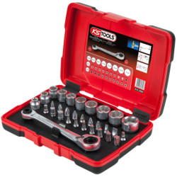 Coffret de Douilles & d'Embouts de Vissage 1 4pouces + 11 mm, 31 Pièces KS Tools