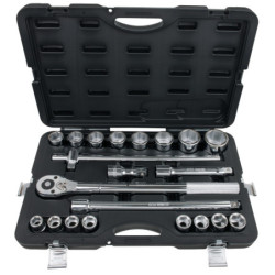 Coffret de Douilles 6 Pans Métriques & Accessoires 3 4pouces, 21 Pièces KS Tools