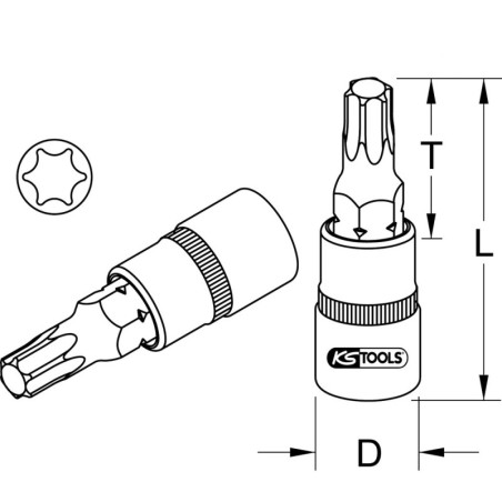 Douille Tournevis Ultimate Torx 1 2pouces