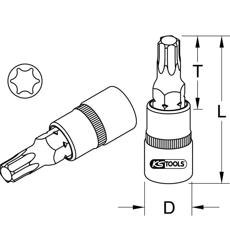 Douille Tournevis Ultimate Torx 1 4pouces