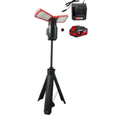 Projecteur Portable sur Trépied 10 000 Lumens avec Batterie 18V 4Ah & Chargeur Rapide KS Tools