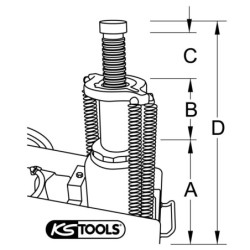 Cric Hydropneumatique 22 T KS Tools