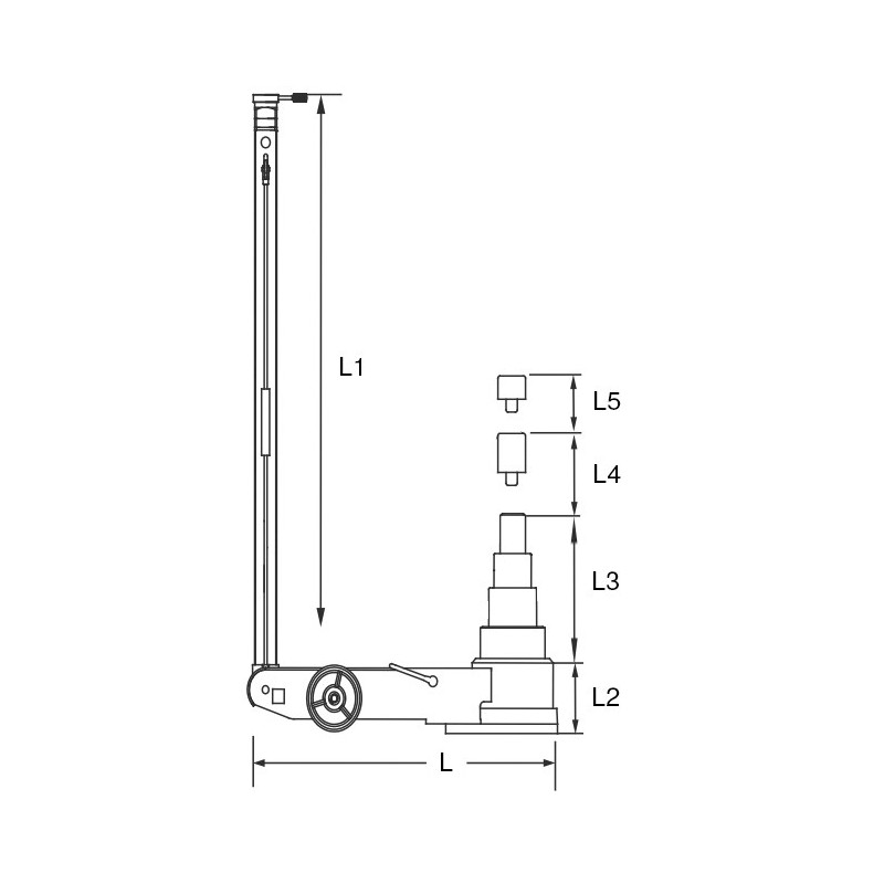 Cric Hydropneumatique 80 T 50 T KS Tools