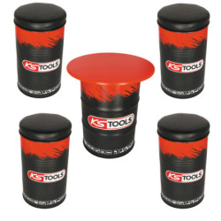 Lot Table & 4 Tabourets Hauts Esprit Fût KS Tools