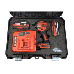 Coffret Mini Clé à Chocs 1 2pouces 18V 850 Nm, 2 Batteries & Chargeur KS Tools
