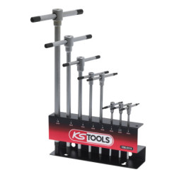 Présentoir de 8 Clés 6 Pans à Poignée en T KS Tools