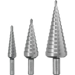 Coffret de 3 Forets Étagés HSS pour Tôles KS Tools