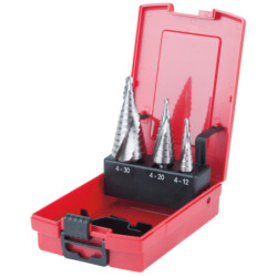 Coffret de 3 Forets Étagés HSS pour Tôles KS Tools