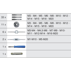Coffret de Jeux de Tarauds & Filières - 54 Pcs KS Tools