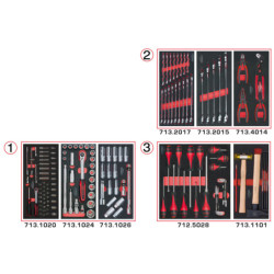 Composition d'Outils 3 Tiroirs pour Servante