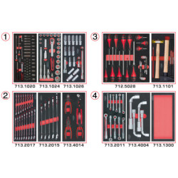 Composition d'Outils 4 Tiroirs pour Servante