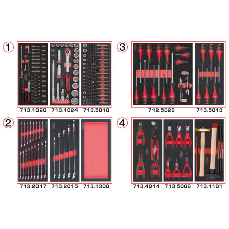 Composition d'Outils 4 Tiroirs pour Servante