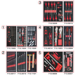 Composition d'Outils 5 Tiroirs pour Servante