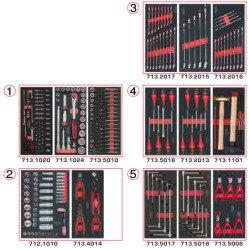 Composition d'Outils 5 Tiroirs pour Servante