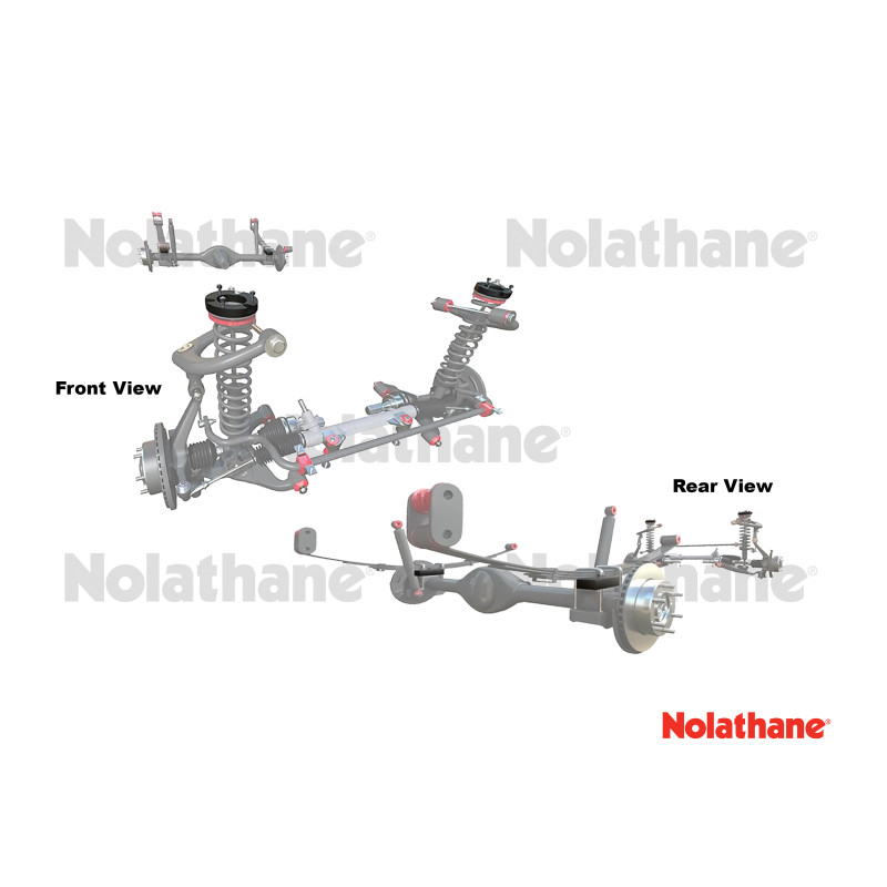 Kit silentblocs de de surélévation Toyota Hilux Nolathane