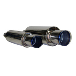 Silencieux d'Echappement HKS "Hi-Power Ti" Inox 130x350 mm - Raccord Ø60 mm