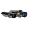 Silencieux d'Echappement HKS "Hi-Power Ti" Inox 130x350 mm - Raccord Ø60 mm