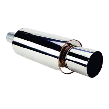 Silencieux d'Echappement HKS "Hi-Power" Inox 130x350 mm - Raccord Ø60 mm
